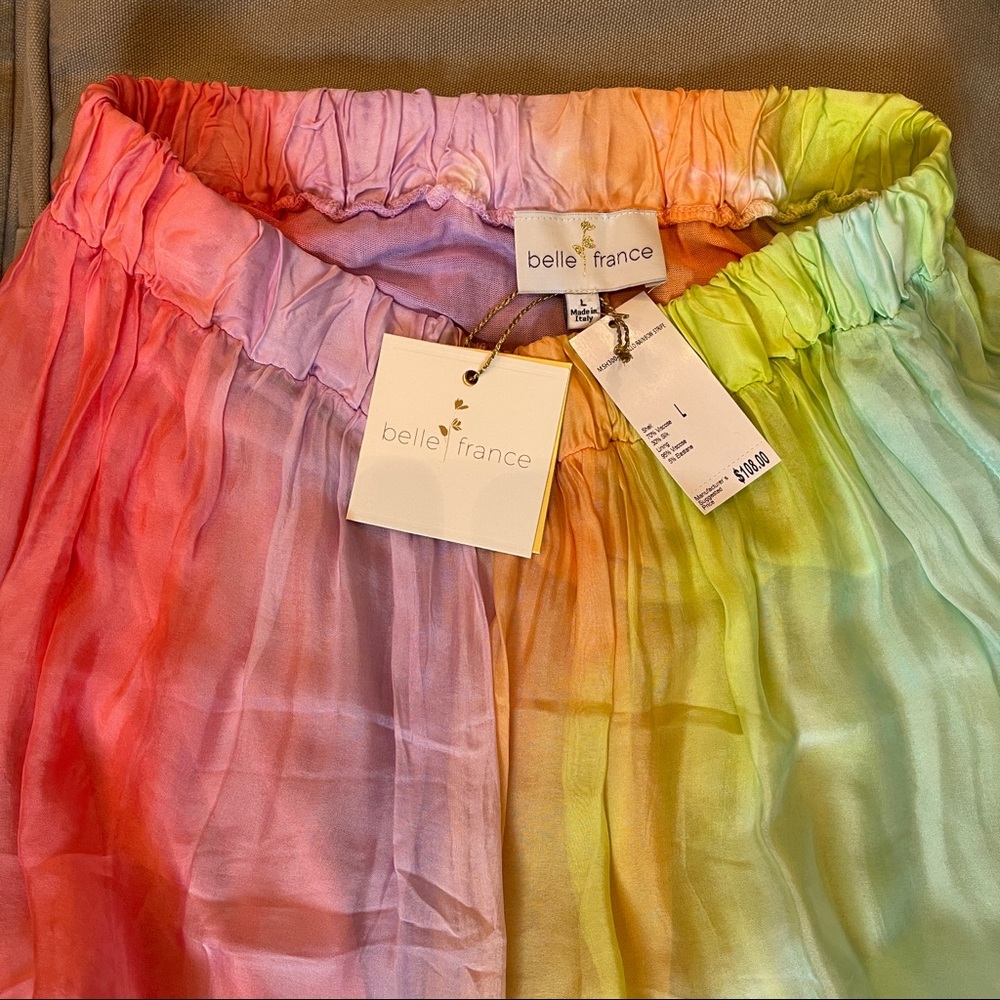 Belle France Giallo Rainbow Stripe Skirt - Picture 3 of 4